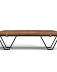 Skylar Genuine Leather Upholstered Bench - From Where -