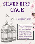 Small Decorative Silver Metal Birdcage - From Where -