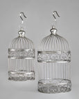 Small Decorative Silver Metal Birdcage - From Where -