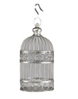 Small Decorative Silver Metal Birdcage - From Where -