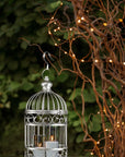 Small Decorative Silver Metal Birdcage - From Where -
