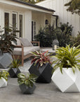 Small Faceted Fiberstone Planters - From Where -