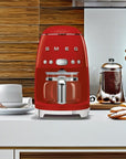 Smeg Aesthetic Red Drip Coffee Machine - From Where -