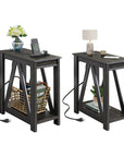 Sofa Side Tables with Open Storage Shelf - From Where -