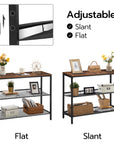 Sofa Table with Adjustable Mesh Shelves - From Where -