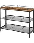 Sofa Table with Adjustable Mesh Shelves - From Where -