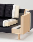 Sofa with chaise/Grann/Bomstad black - From Where -