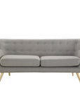 Sofa With Upholstered Fabric In Light Gray - From Where -