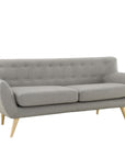 Sofa With Upholstered Fabric In Light Gray - From Where -