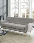 Sofa With Upholstered Fabric In Light Gray - From Where -