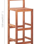 Solid Acacia Bar Stool (Set of 2) - From Where -