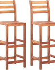 Solid Acacia Bar Stool (Set of 2) - From Where -