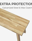 Solid Acacia Wooden Bench - From Where -