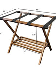 Solid Bamboo Luggage Rack in Caramel - From Where -