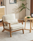 Solid Wood Armrests Accent Chair - From Where -
