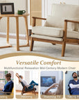 Solid Wood Armrests Accent Chair - From Where -