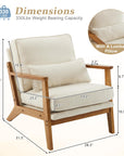 Solid Wood Armrests Accent Chair - From Where -