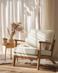 Solid Wood Armrests Accent Chair - From Where -