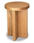 Solid Wood Cross Legs End Table - From Where -