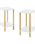 Solid Wood End Table Set of 2 - From Where -