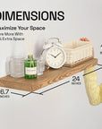 Solid Wood Floating Shelves Set of 2 - From Where -