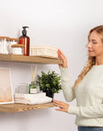 Solid Wood Floating Shelves Set of 2 - From Where -
