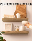 Solid Wood Floating Shelves Set of 2 - From Where -