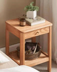Solid Wood Rustic Side Table - From Where -
