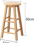 Solid Wood Tall Bar Stools - From Where -