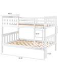 Solid Wood Twin - Over - Twin Bunk Bed - From Where -