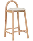 Solid Wood Upholstered Counter Stool - From Where -