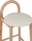 Solid Wood Upholstered Counter Stool - From Where -