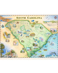 South Carolina State Hand - Drawn Map - From Where Finds - Map