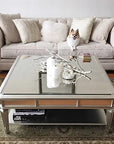 Square Coffee Table with Mirror Top - From Where -