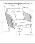 Square Contemporary Outdoor Conversation Chair - From Where -