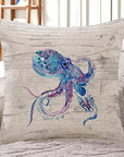Squid Throw Pillow Cover - From Where -