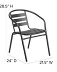 Stack Chair with Aluminum Slats - From Where -
