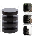 Stacked Solid Wood End Table - From Where -