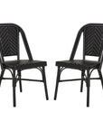 Stacking Black Side Chair Set of 2 - From Where -