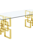 Stainless Gold Dining Table - From Where -