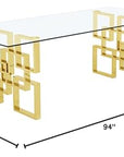 Stainless Gold Dining Table - From Where -