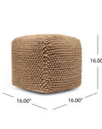 Stekar Handcrafted Tufted Cube Pouf - From Where -