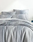 Sterling Stripe Blue King Sham - From Where -