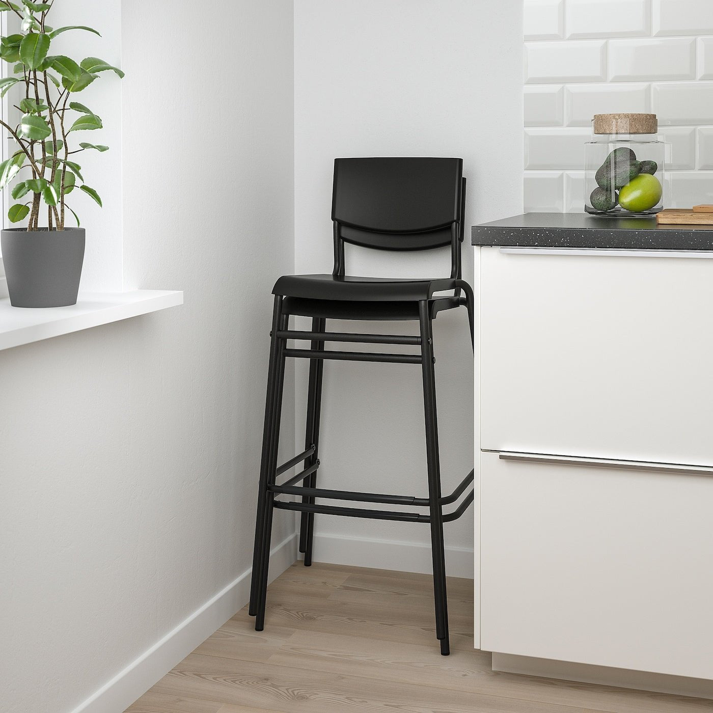 STIG Bar Stool with Backrest - From Where -