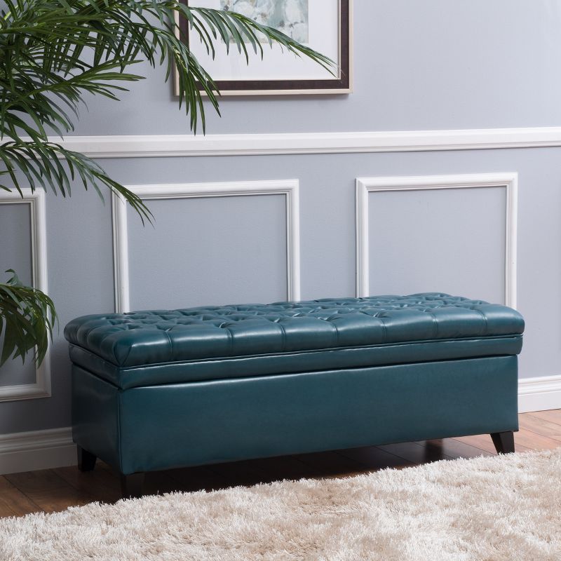 Storage Ottoman with Birch Legs - From Where -