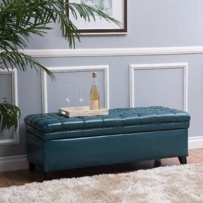 Storage Ottoman with Birch Legs - From Where -