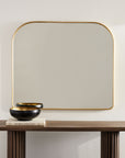 Streamline Metal Wide Arch Mantel Mirror - From Where Finds -