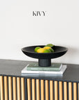 Stripe Decorative Ribbed Bowl - From Where -