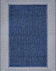 Striped Border Indoor/Outdoor Flatweave Rug - From Where Finds -