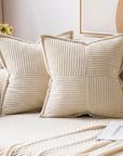 Striped Corduroy Pillow Covers (Set of 2) - From Where -